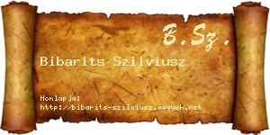 Bibarits Szilviusz névjegykártya